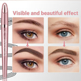 2024 New Magic Eyebrow Pencil, New 3D Waterproof Microblading Eyebrow Pencil Contouring Pen, 4-Tipped Precise Brow Pen, Long-Lasting Natural Fine Stroke Eyebrow Pen (dark brown)